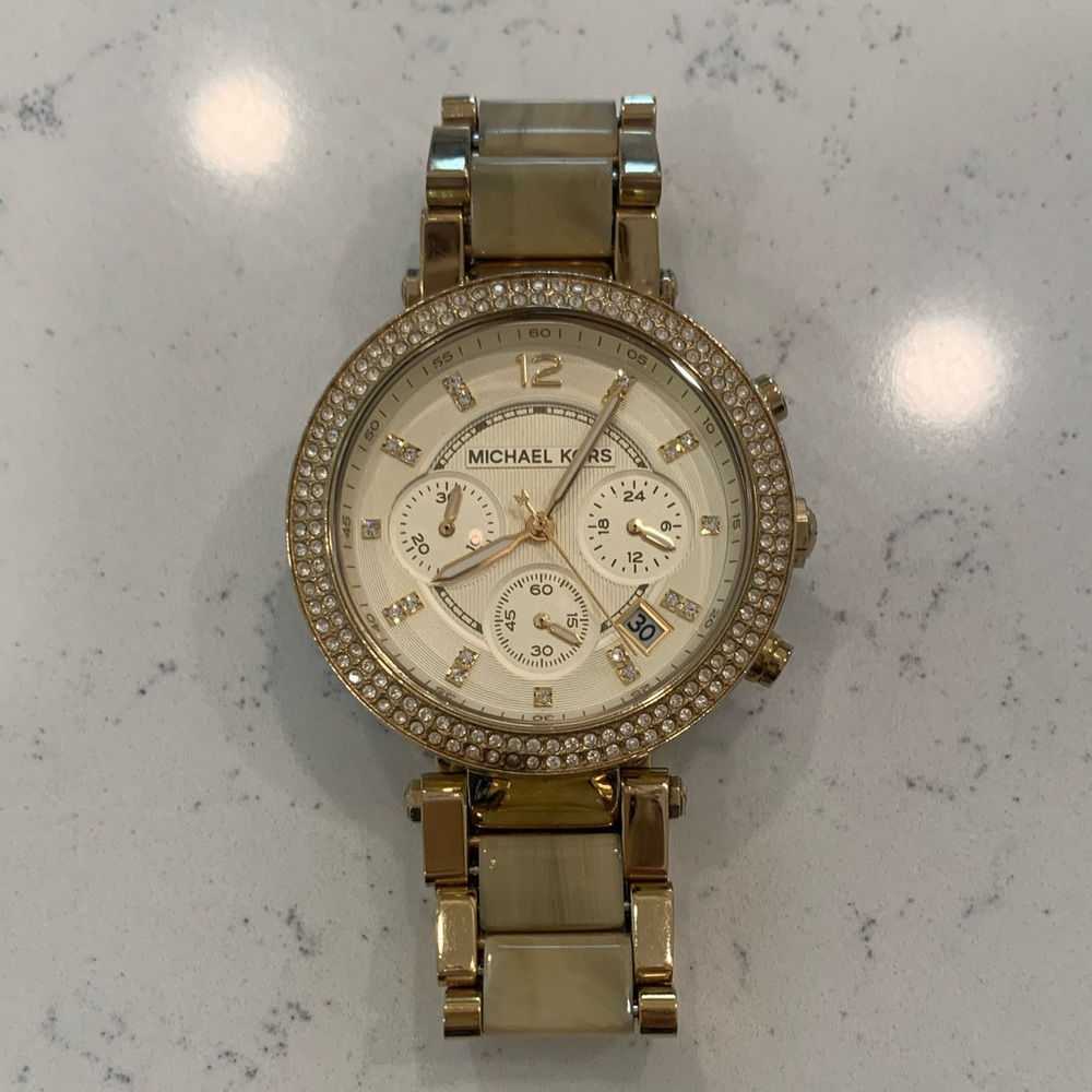 Michael Kors Parker Watch with bone inlay band